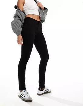 Узкие джинсы Elly средней посадки черного цвета Vero Moda