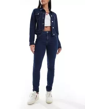 Узкие джинсы Elly средней посадки из средне-синего денима Vero Moda