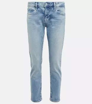 Узкие джинсы ex-boyfriend со средней посадкой Ag Jeans, синий