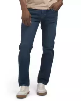 Узкие джинсы Geno с большими Т-образными клапанами True Religion, цвет Lagoon