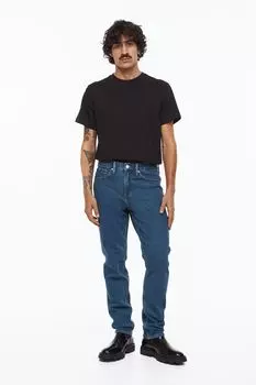 Узкие джинсы H&M, синий деним