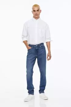 Узкие джинсы H&amp;M, темно-синий деним