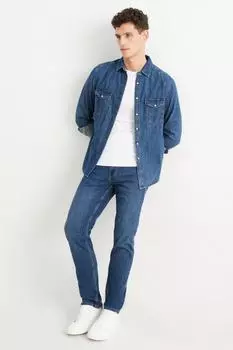 Узкие джинсы из лайкры C&A, синий