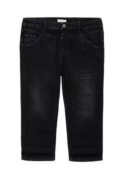 «Узкие» джинсы-капри с эффектами поношенности Sheego, цвет Black Denim