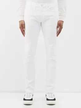 Узкие джинсы l'homme из смесового органического хлопка FRAME, белый