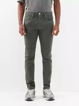 Узкие джинсы l'homme из смесового органического хлопка FRAME, зеленый