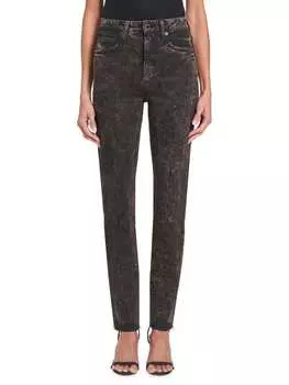 Узкие джинсы lara с высокой посадкой LE JEAN Black acid