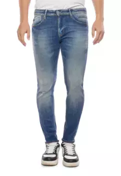 Узкие джинсы Le Temps Des Cerises в повседневном поношенном стиле, синий