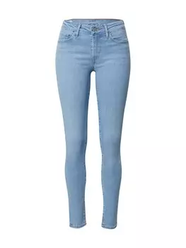 Узкие джинсы LEVIS 711 SKINNY LIGHT INDIGO - WORN IN, светло-синий