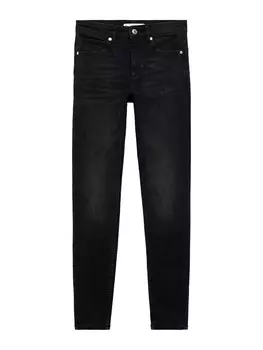 Узкие джинсы MANGO, черный деним
