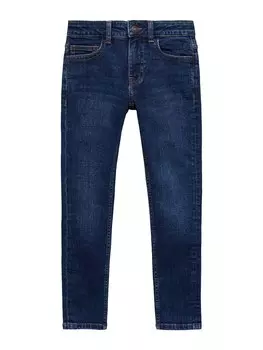 Узкие джинсы MANGO KIDS, темно-синий