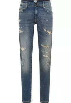 Узкие джинсы MUSTANG, синий деним