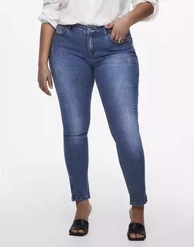 Узкие джинсы ONLY Curve из средне-синего денима