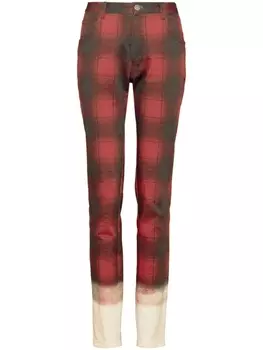 Узкие джинсы Pendleton в клетку Maison Margiela, красный