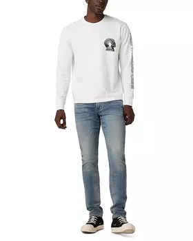 Узкие джинсы прямого кроя Hudson Blake в цвете Palisades Blue, синий