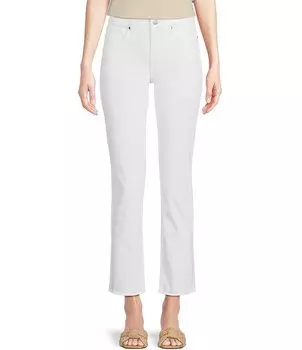 Узкие джинсы прямого кроя со средней посадкой из эластичного денима NYDJ Sheri, белый