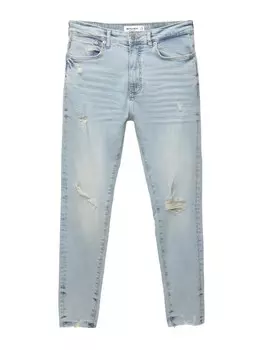 Узкие джинсы Pull&Bear, светло-синий