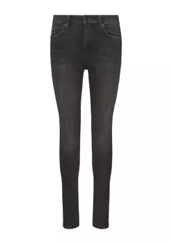 Узкие джинсы QS, серый деним