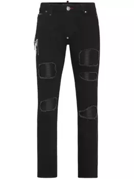 Узкие джинсы Rock Star Philipp Plein, черный