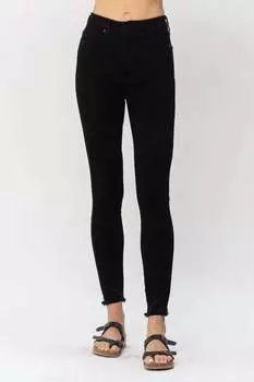 Узкие джинсы с эффектом укуса акулы Tummy Control, черные Judy Blue