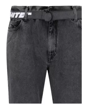 Узкие джинсы с низкой посадкой Off-White, серый