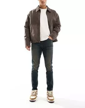 Узкие джинсы с оттенком темно-синего цвета ASOS DESIGN