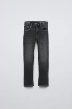 Узкие джинсы с подкладкой ZARA, черный