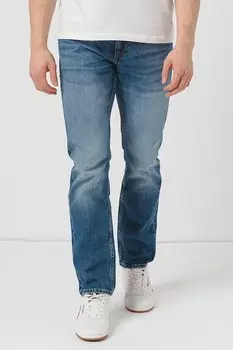 Узкие джинсы с потертым эффектом Guess, синий