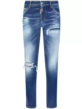 Узкие джинсы с прорезями DSQUARED2, синий