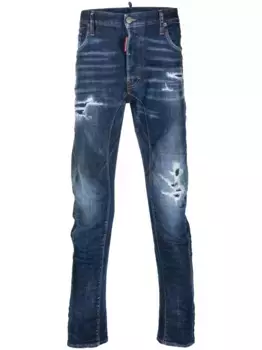 Узкие джинсы с прорезями DSQUARED2, синий