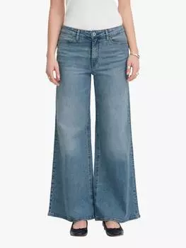 Узкие джинсы с широкими штанинами ICHI, светло-синий