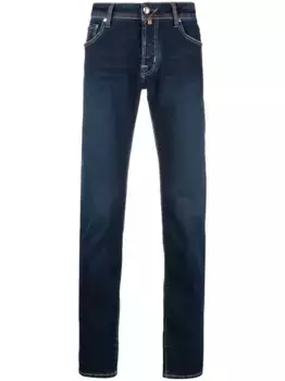 Узкие джинсы с вышитым логотипом JACOB COHEN, синий
