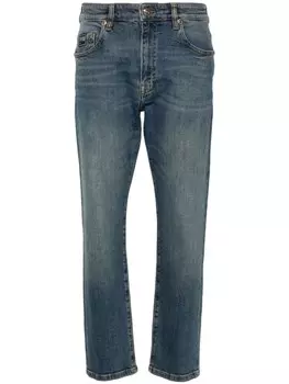 Узкие джинсы с вышитым логотипом Versace Jeans Couture, синий