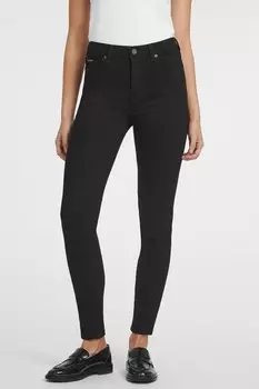 Узкие джинсы с высокой посадкой Guess Jeans, черный