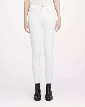 Узкие джинсы с высокой посадкой и щиколоткой в цвете Blanc rag & bone
