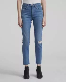 Узкие джинсы с высокой посадкой и щиколоткой в стиле Памела rag & bone, цвет pamela