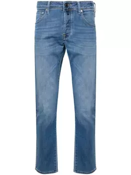 Узкие джинсы с заниженной талией Incotex, синий