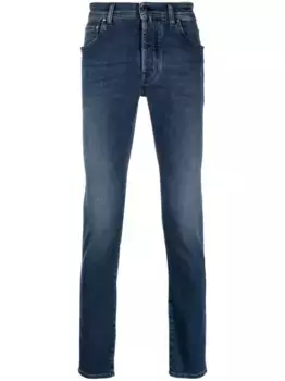Узкие джинсы с заниженной талией JACOB COHEN, синий