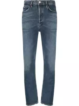 Узкие джинсы с завышенной талией AGOLDE, синий