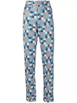 Узкие джинсы с завышенной талией Fiorucci, синий