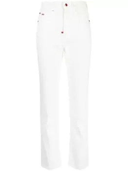 Узкие джинсы с завышенной талией Kiton, белый