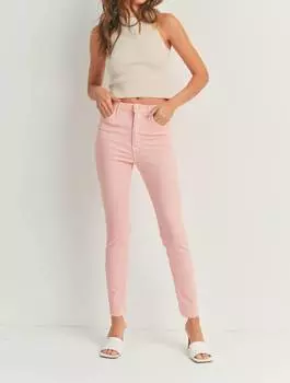 Узкие джинсы Sadie розового цвета JUST BLACK DENIM