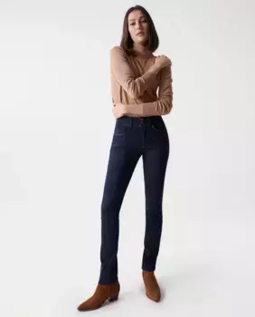 Узкие джинсы скинни Women's Secret с высокой посадкой и пуш-ин Salsa Jeans, синий