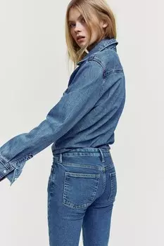 Узкие джинсы средней длины H&M, синий