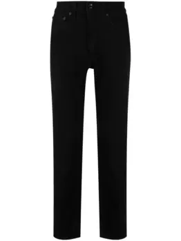 Узкие джинсы средней посадки rag & bone, черный