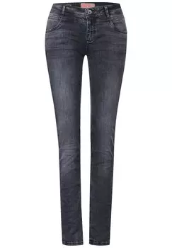 Узкие джинсы STREET ONE, антрацит
