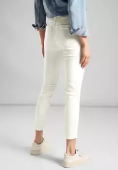Узкие джинсы STREET ONE, завышенная талия, цвет Off White Washed