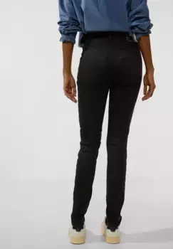 Узкие джинсы STREET ONE, завышенная талия, цвет Black Rinsed Wash