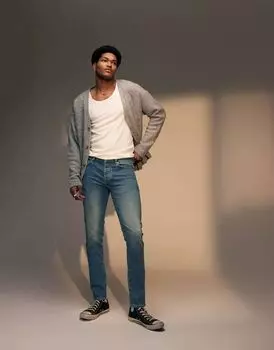 Узкие джинсы Topman с грязной потертостью