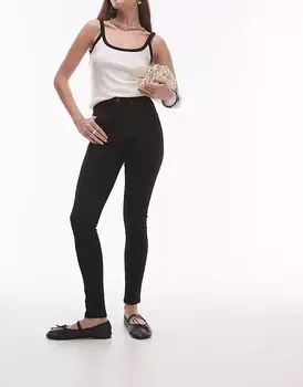 Узкие джинсы Topshop Jamie с высокой талией черного цвета
